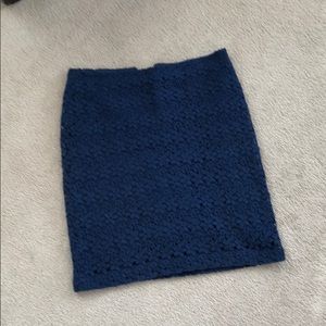 Navy Lace Skirt - Size Small